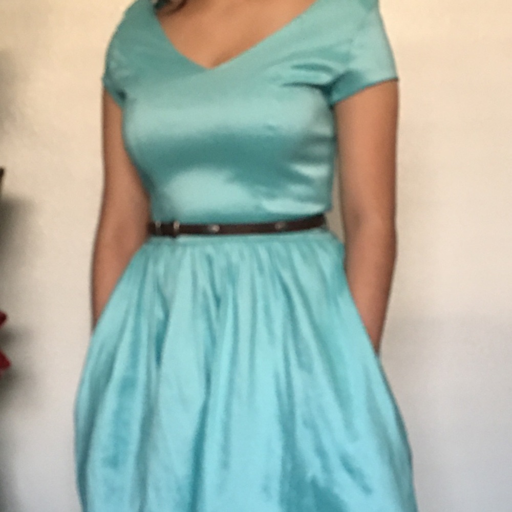 60s light blue dress